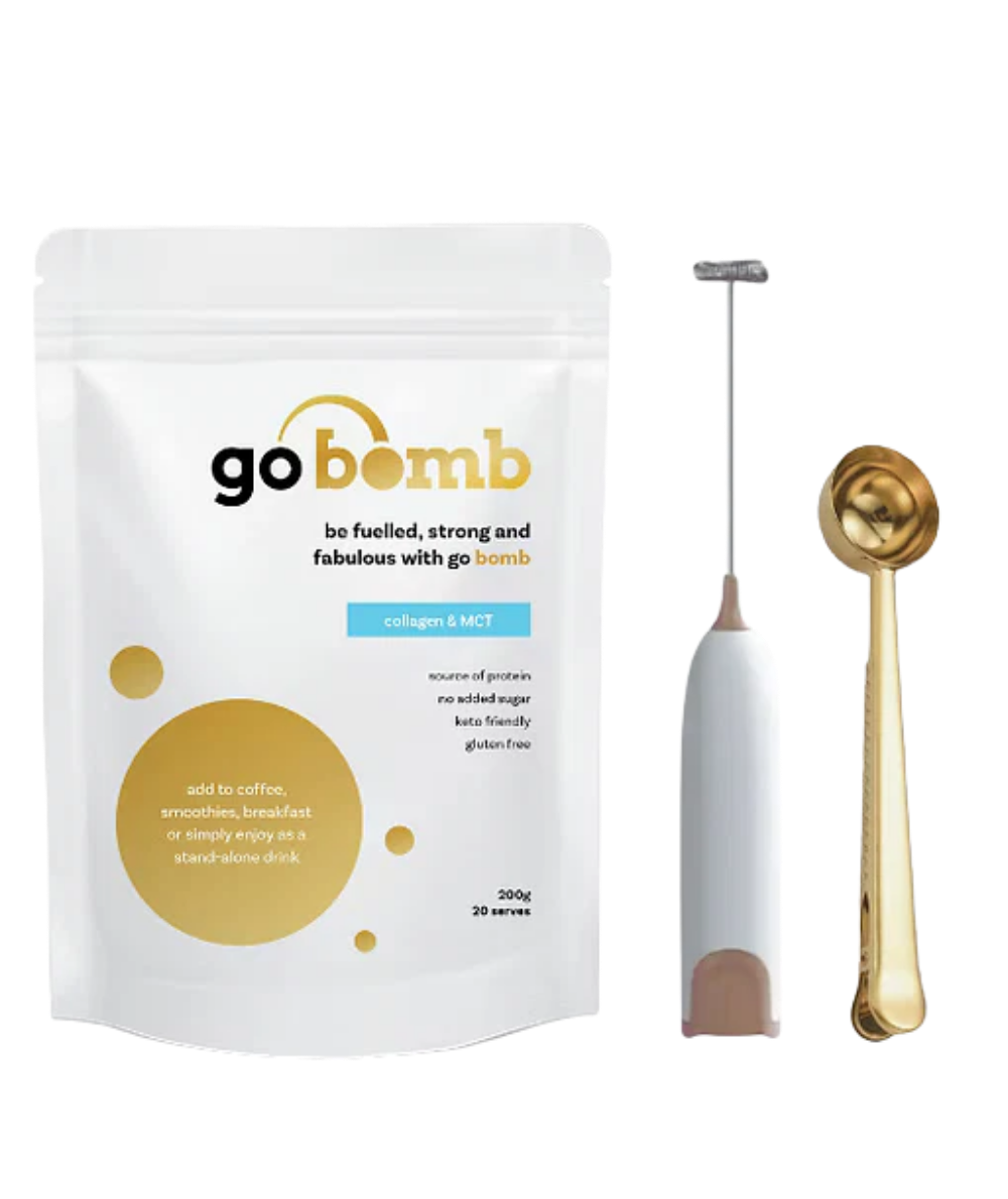 GoBomb “Starter Kit” 200gm with Frother + Spoon