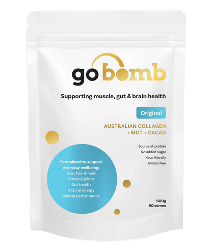 GoBomb Original Australian Collagen + MCT + Organic Peruvian Cacao 600gm